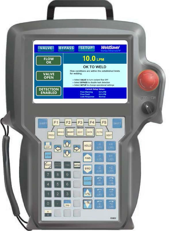 Detailed view of PES SA leak detector - Pneumatic interface and built-in sensor