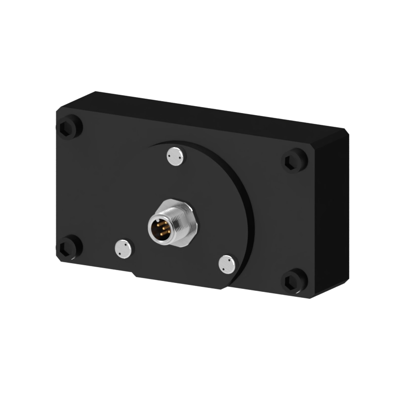 Robot-side view of the S-EM-E-R-CUC-TK-4P-S5-S8 tool changer for robot tool safety