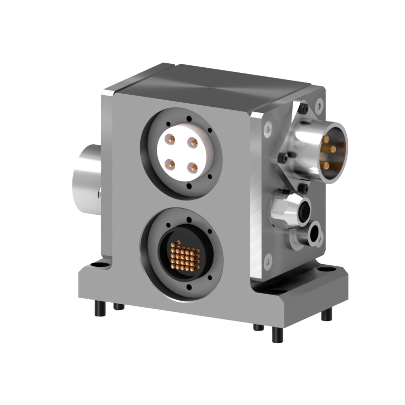 Robot-side view of the S-EM-R-E-A4B-A17B-A3D-2xM12.5 tool changer for tool safety