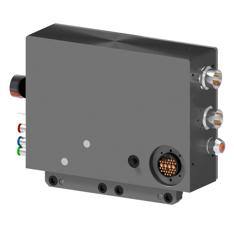 Robot-side view of the S-EM-R-E-DNT-3VS-REVAMP tool changer for connection safety tool