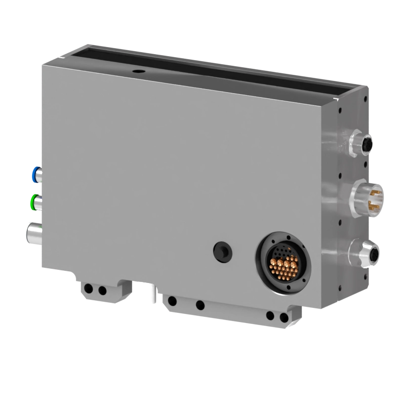 Robot-side view of the S-EM-R-E-ETH-BF-V19-3VS-01-A tool changer for safety connection tool