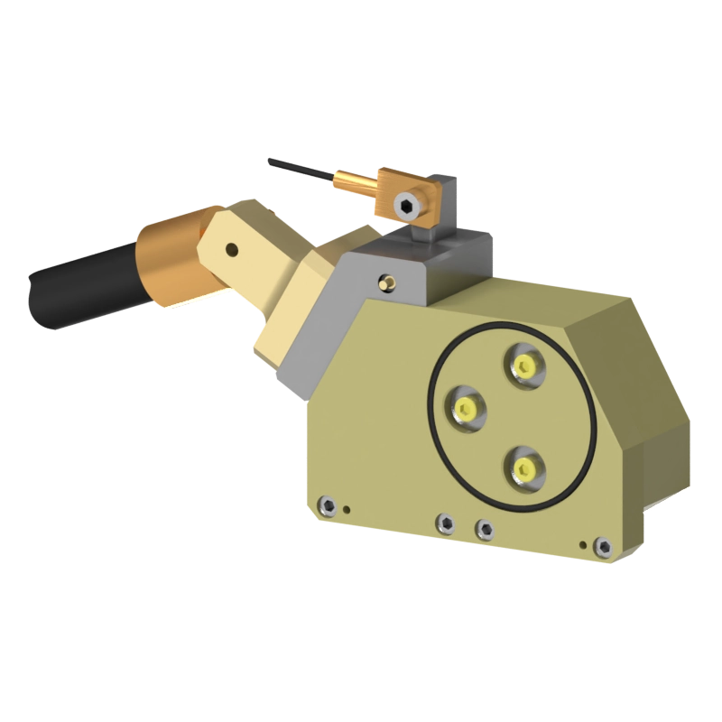 Robot-side view of the S-EM-R-E-HIKVA-MT tool changer for robot tool safety