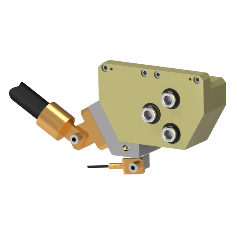 Robot-side view of the S-EM-T-E-HIKVA-MT tool changer for tool safety