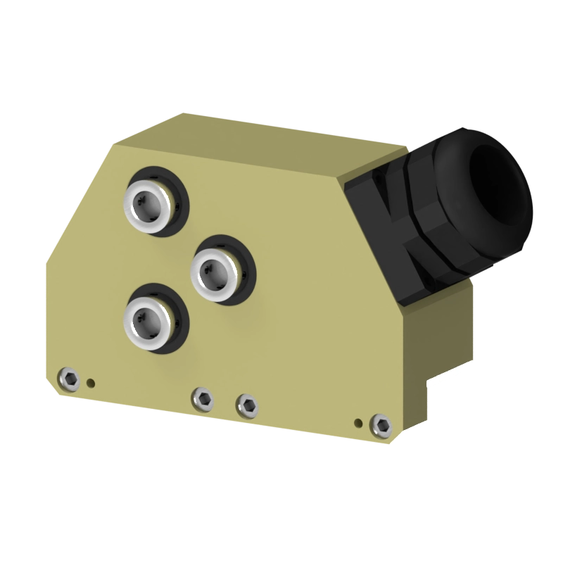 Robot-side view of the S-EM-T-E-HIKVAEPG-00 tool changer for tool safety