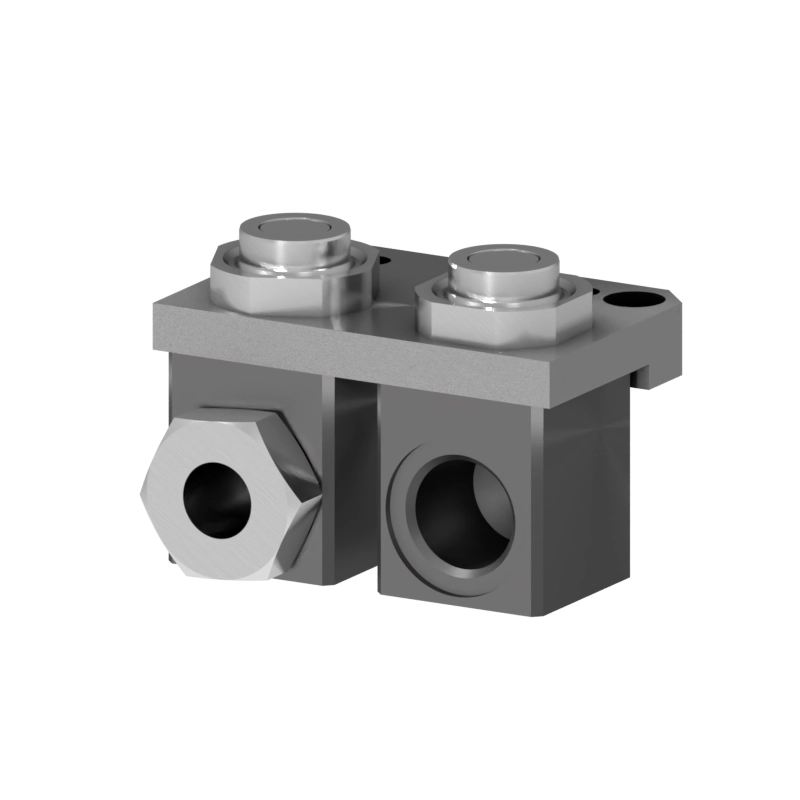 Robot-side view of the S-EM-T-U-1V1/4-1V1/2B tool changer for tool safety