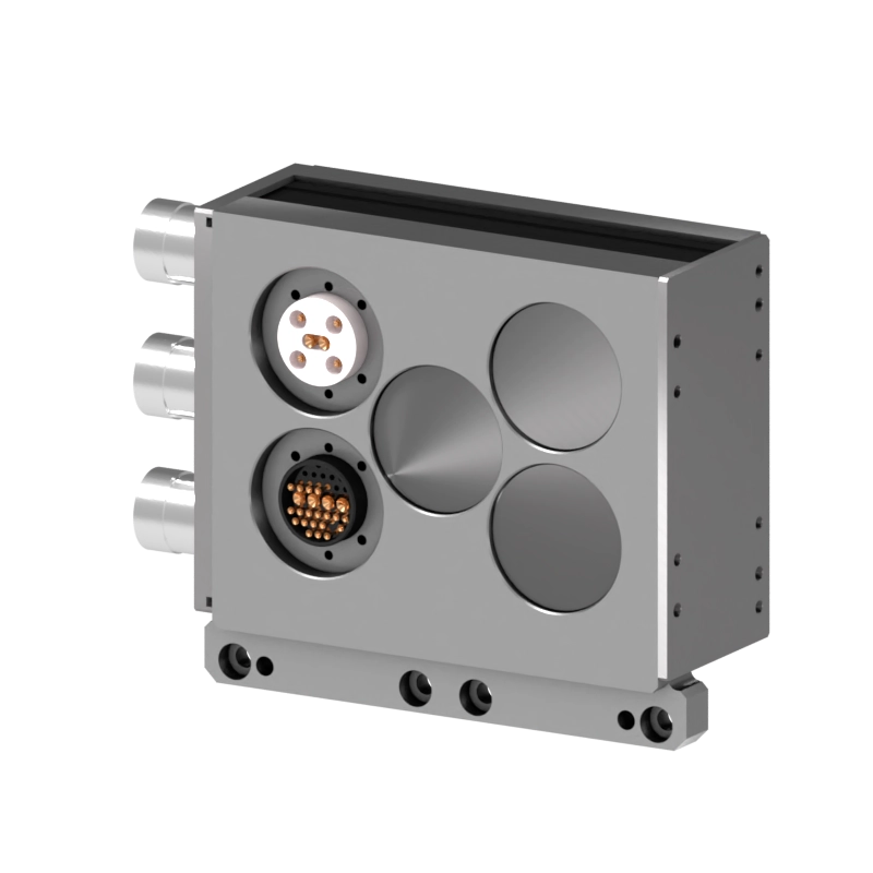 Robot-side view of the S.5-EM-R-E-3xIC-01 tool changer for applications tool safety