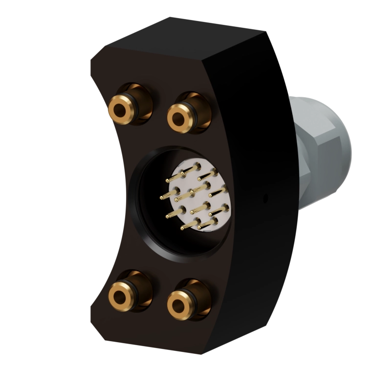 Robot-side view of the MEK080 tool changer for robust tool quick connection