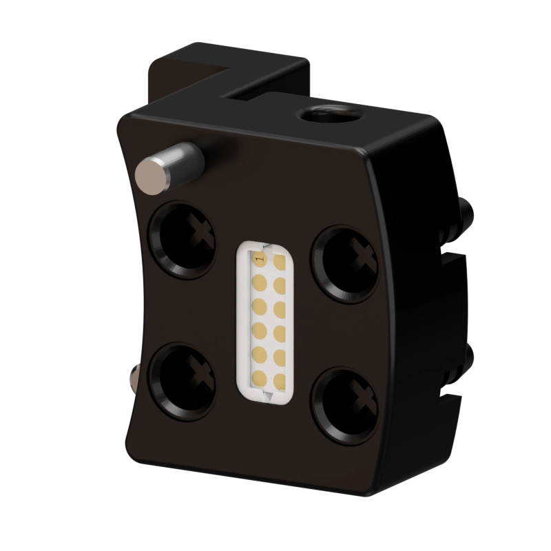 Robot-side view of the MEK100-R tool changer for robust tool quick connection