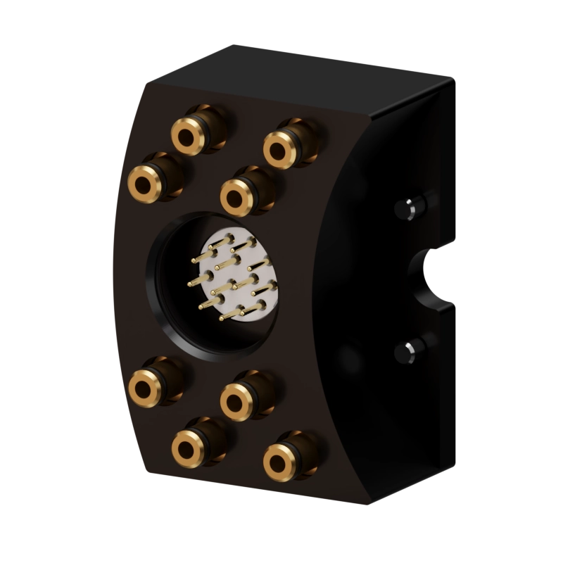 Robot-side view of the MEK100 tool changer for robust tool quick connection