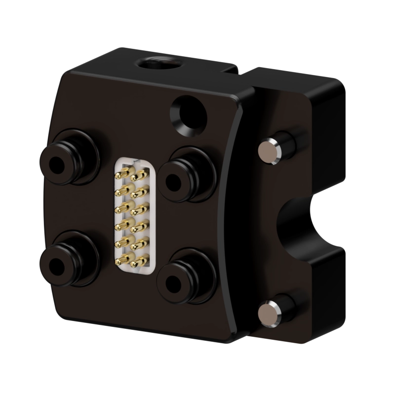 Tool-side view of the MEK100-R tool changer for robust tool quick connection