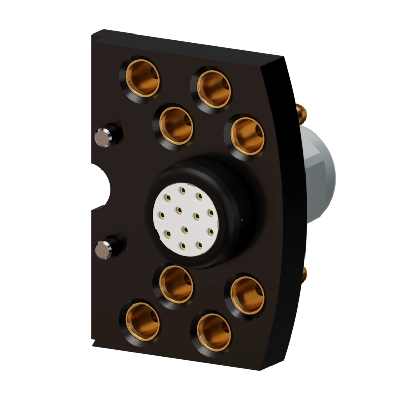 Tool-side view of the MEK125 tool changer for tool quick connection robust