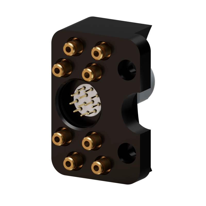 Robot-side view of the MEK160-8P-1E tool changer for robust tool quick connection