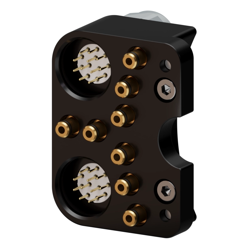 Robot-side view of the MEK160-8P-2E tool changer for robust tool quick connection