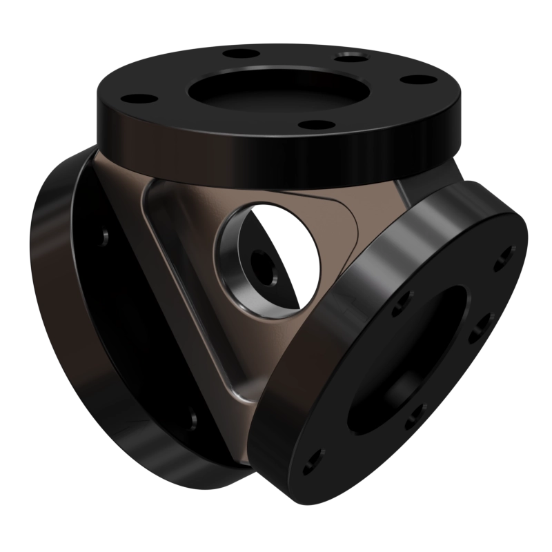 Robot-side view of the YA063 tool changer for robot connection